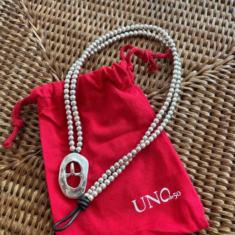 Silver necklace uno de 50 design